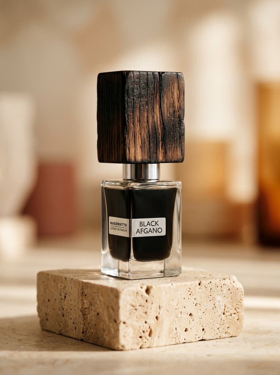 Nasomatto Black Afgano Extrait De Parfum Bottle with Burnt Oak Cap